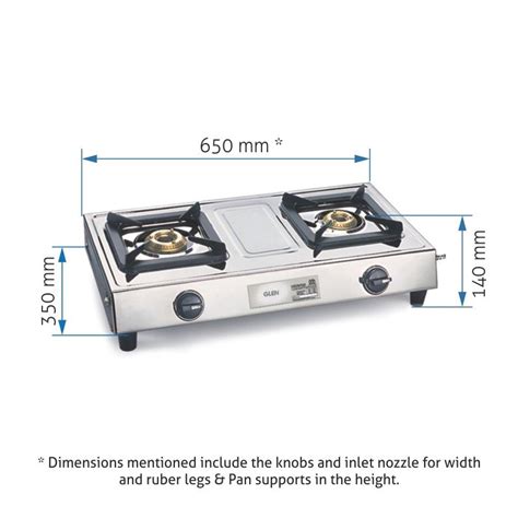 gas stove size 2 burner